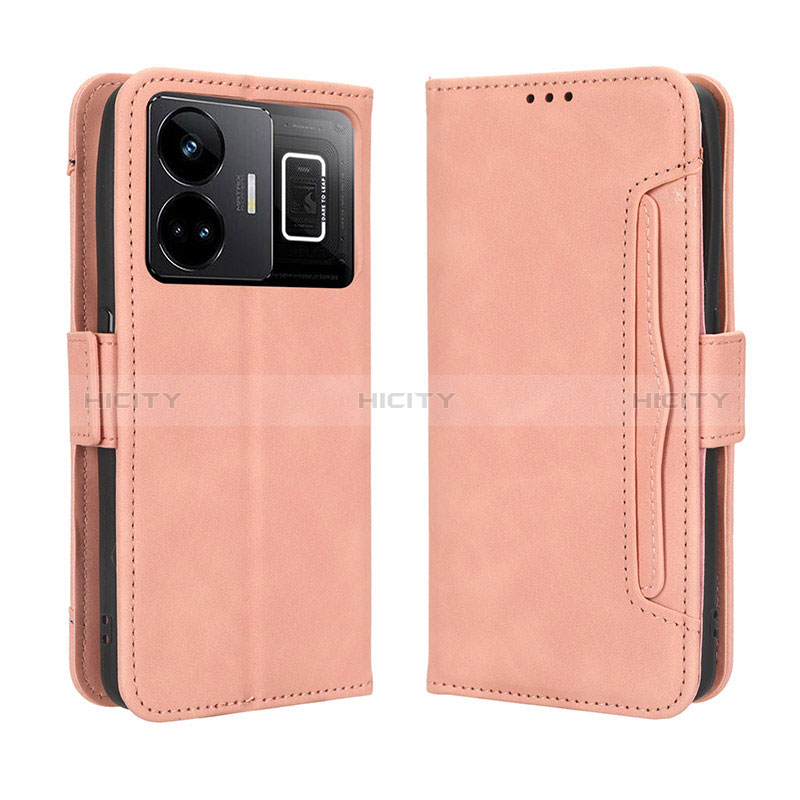 Custodia Portafoglio In Pelle Cover con Supporto BY3 per Realme GT Neo5 5G Rosa