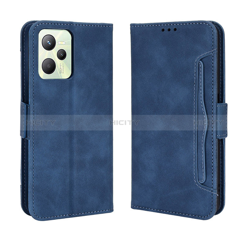 Custodia Portafoglio In Pelle Cover con Supporto BY3 per Realme Narzo 50A Prime Blu