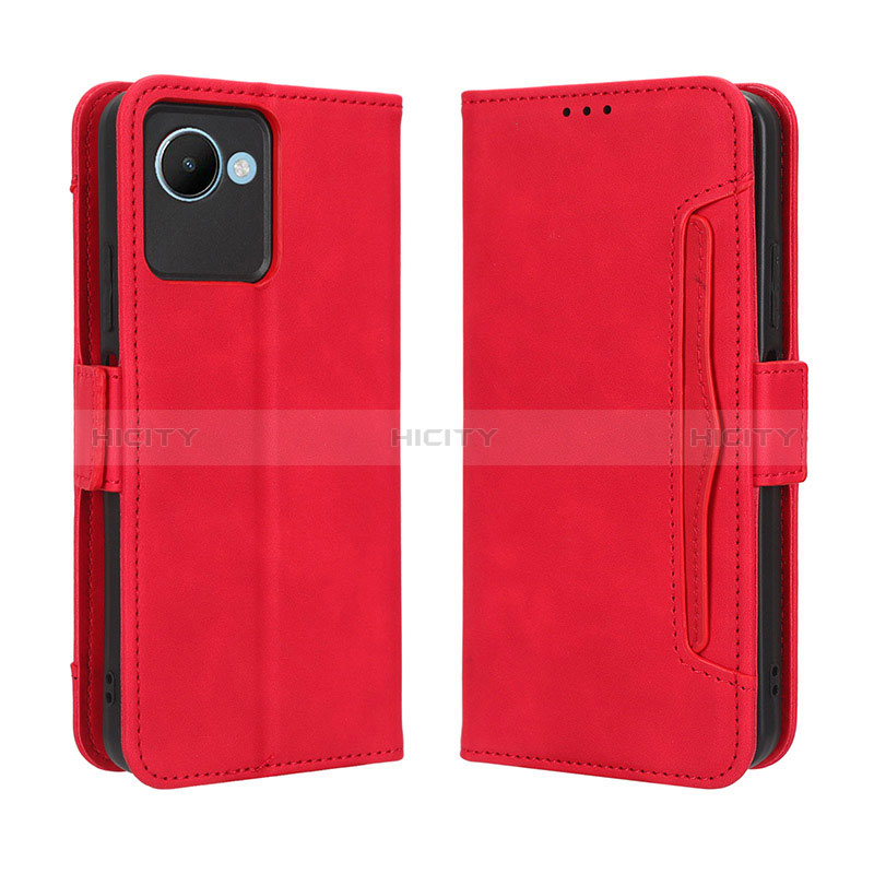 Custodia Portafoglio In Pelle Cover con Supporto BY3 per Realme Narzo 50i Prime Rosso