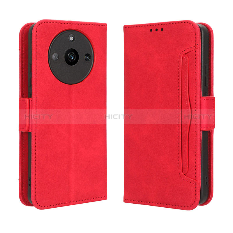 Custodia Portafoglio In Pelle Cover con Supporto BY3 per Realme Narzo 60 5G Rosso