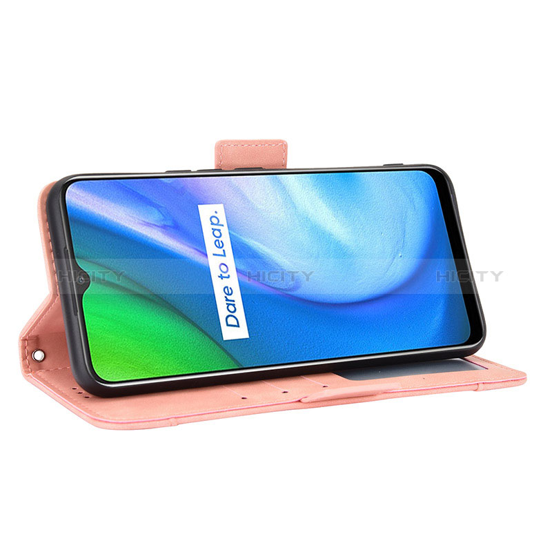 Custodia Portafoglio In Pelle Cover con Supporto BY3 per Realme Q2i 5G