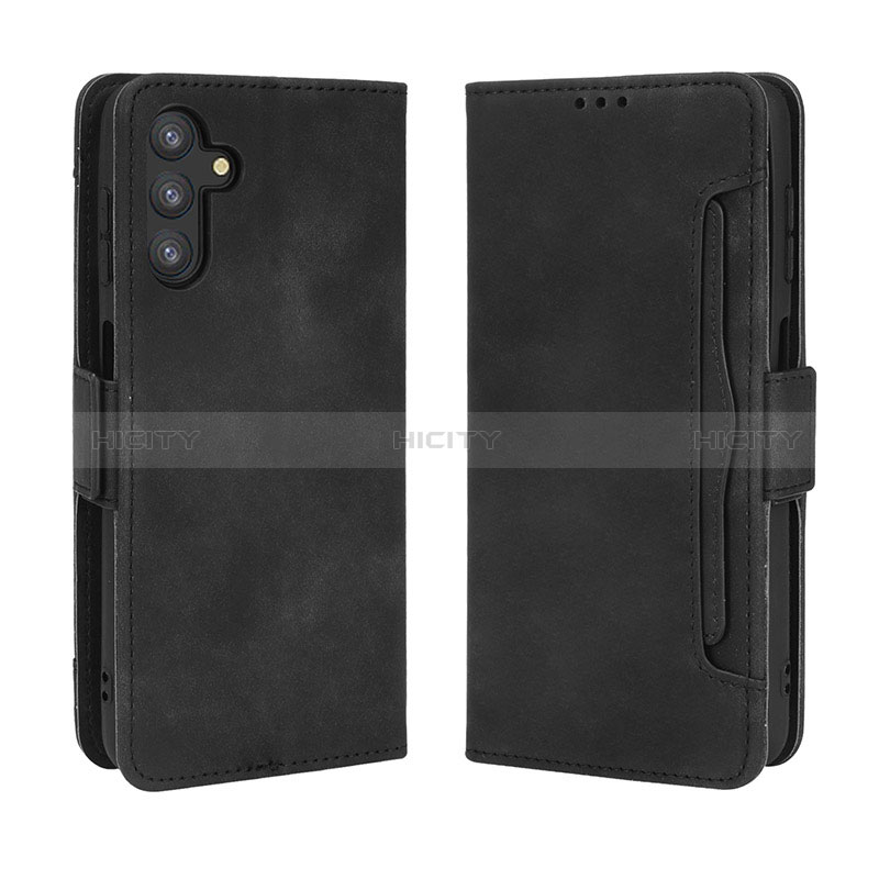 Custodia Portafoglio In Pelle Cover con Supporto BY3 per Samsung Galaxy A04s Nero