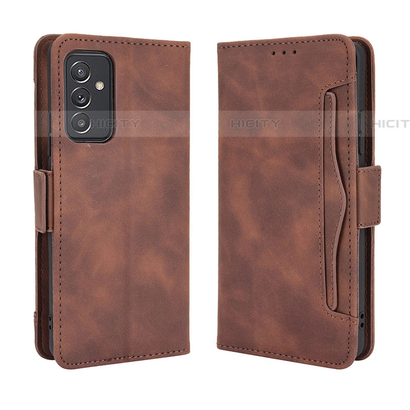 Custodia Portafoglio In Pelle Cover con Supporto BY3 per Samsung Galaxy A05s Marrone