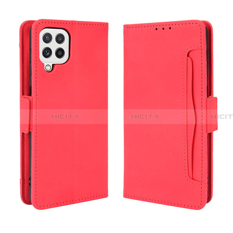 Custodia Portafoglio In Pelle Cover con Supporto BY3 per Samsung Galaxy A22 4G Rosso