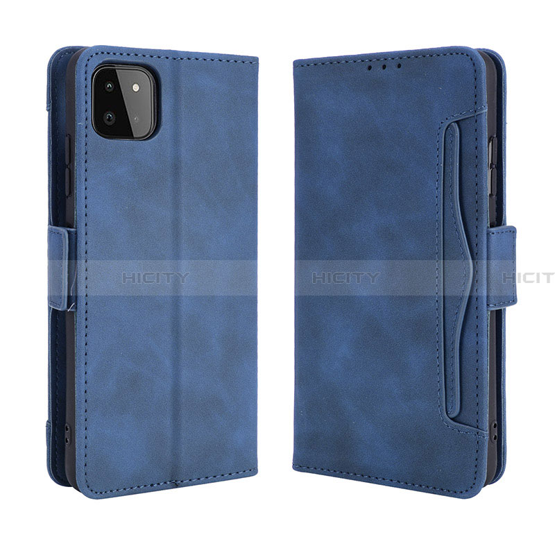 Custodia Portafoglio In Pelle Cover con Supporto BY3 per Samsung Galaxy A22 5G Blu