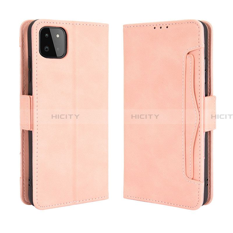 Custodia Portafoglio In Pelle Cover con Supporto BY3 per Samsung Galaxy A22 5G Rosa