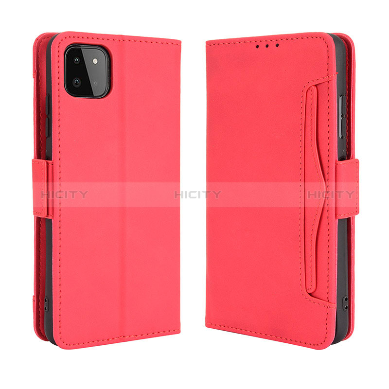 Custodia Portafoglio In Pelle Cover con Supporto BY3 per Samsung Galaxy A22s 5G Rosso