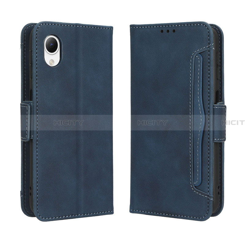 Custodia Portafoglio In Pelle Cover con Supporto BY3 per Samsung Galaxy A23 5G SC-56C Blu
