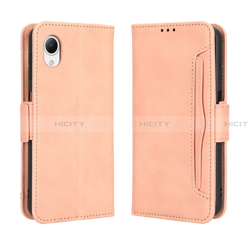 Custodia Portafoglio In Pelle Cover con Supporto BY3 per Samsung Galaxy A23 5G SC-56C Rosa