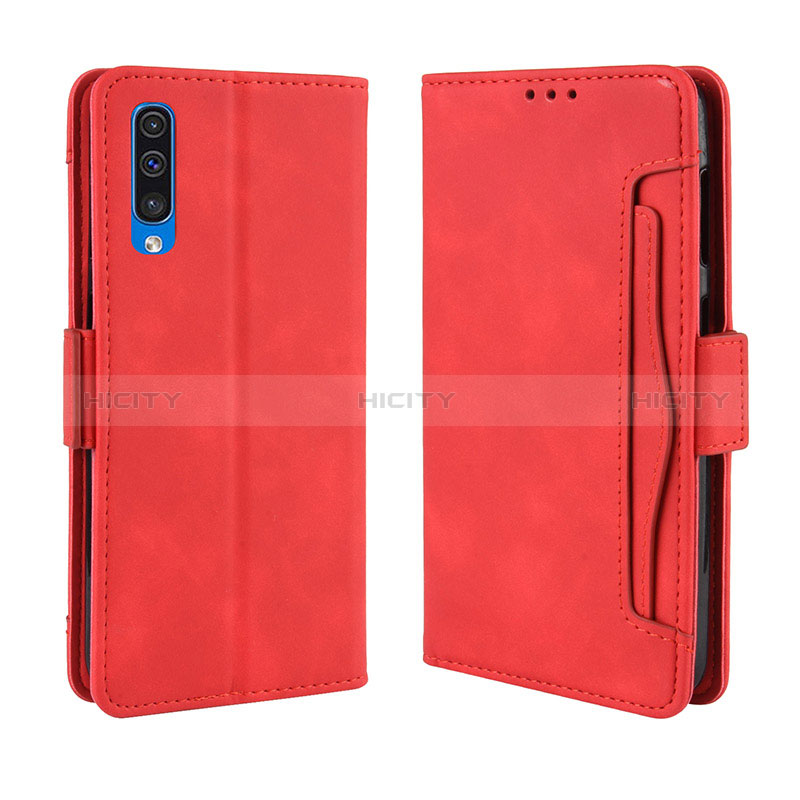 Custodia Portafoglio In Pelle Cover con Supporto BY3 per Samsung Galaxy A30S Rosso