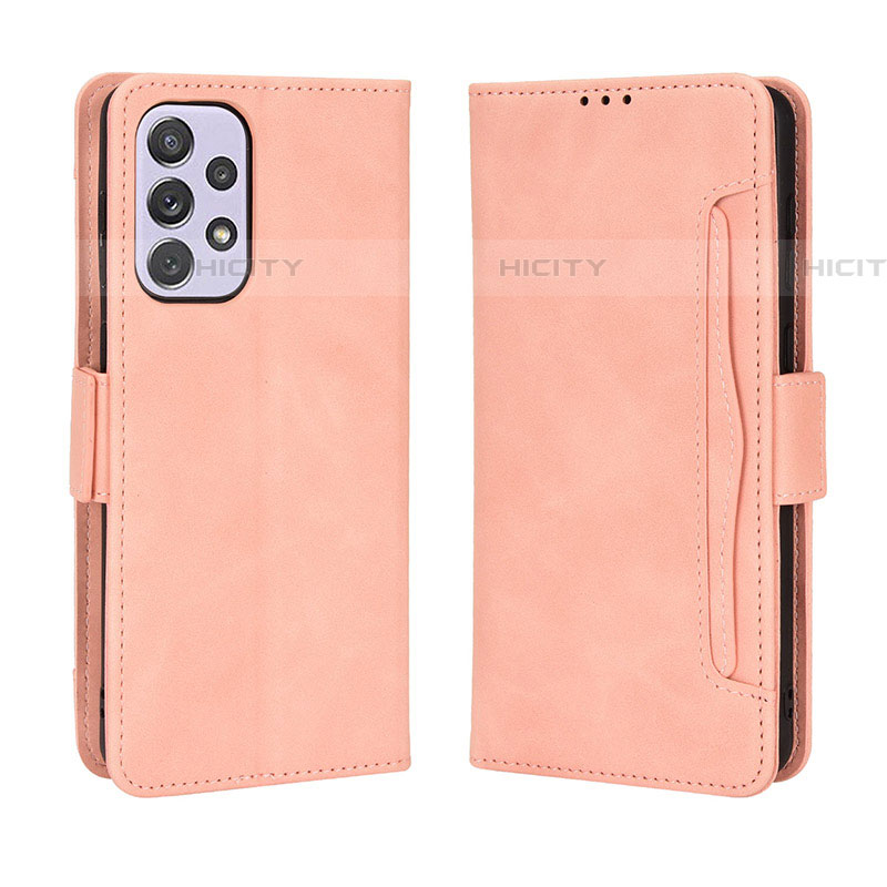 Custodia Portafoglio In Pelle Cover con Supporto BY3 per Samsung Galaxy A53 5G Rosa