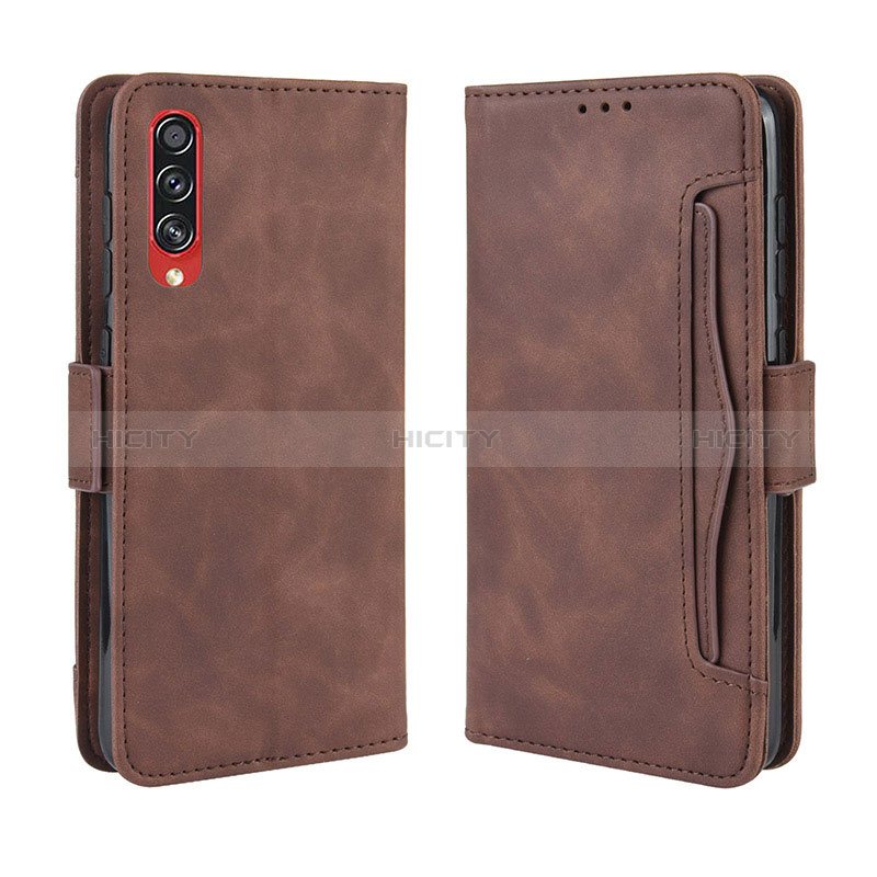 Custodia Portafoglio In Pelle Cover con Supporto BY3 per Samsung Galaxy A70S Marrone