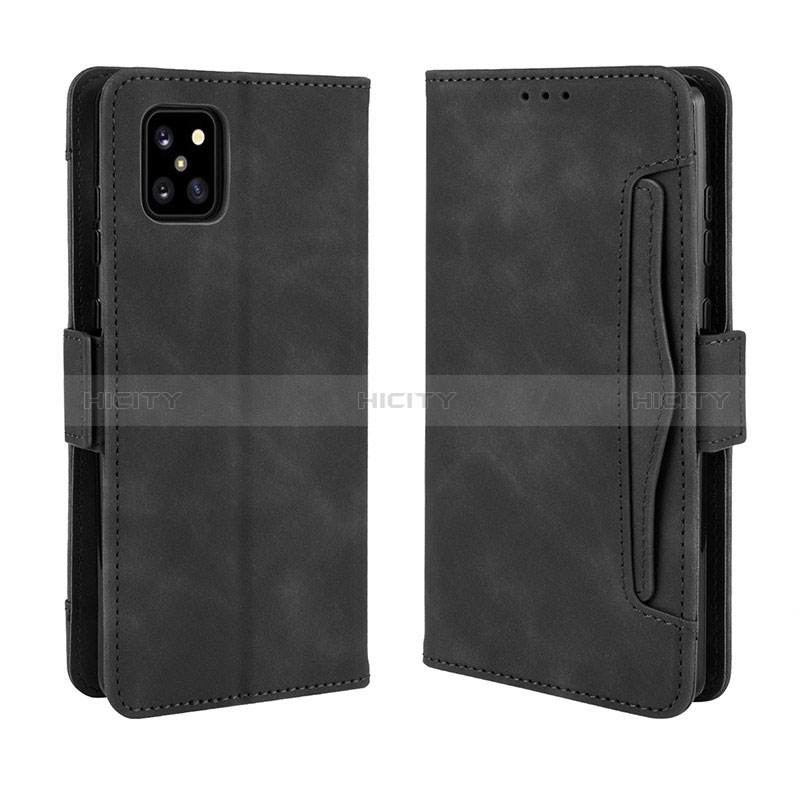 Custodia Portafoglio In Pelle Cover con Supporto BY3 per Samsung Galaxy A81 Nero