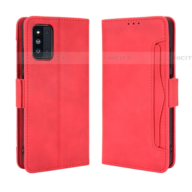 Custodia Portafoglio In Pelle Cover con Supporto BY3 per Samsung Galaxy F52 5G Rosso