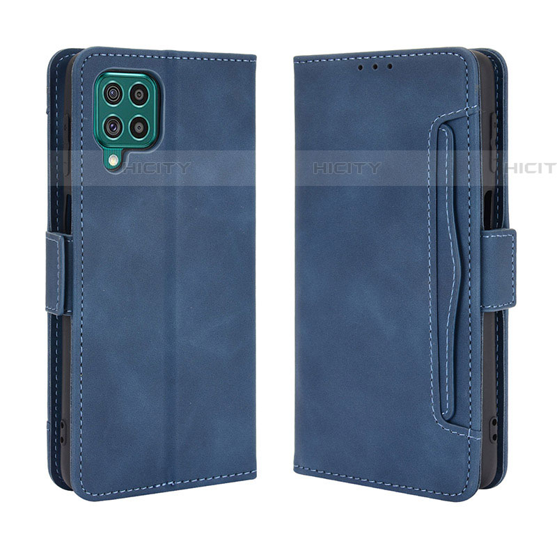 Custodia Portafoglio In Pelle Cover con Supporto BY3 per Samsung Galaxy F62 5G Blu