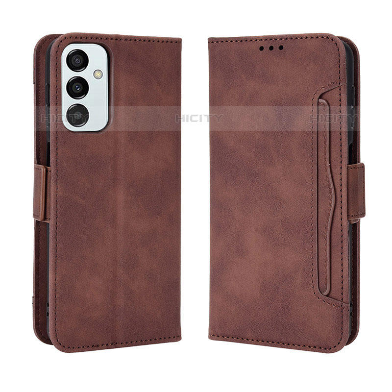 Custodia Portafoglio In Pelle Cover con Supporto BY3 per Samsung Galaxy M23 5G Marrone