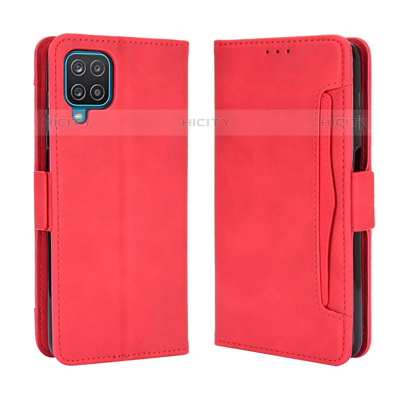 Custodia Portafoglio In Pelle Cover con Supporto BY3 per Samsung Galaxy M32 4G Rosso