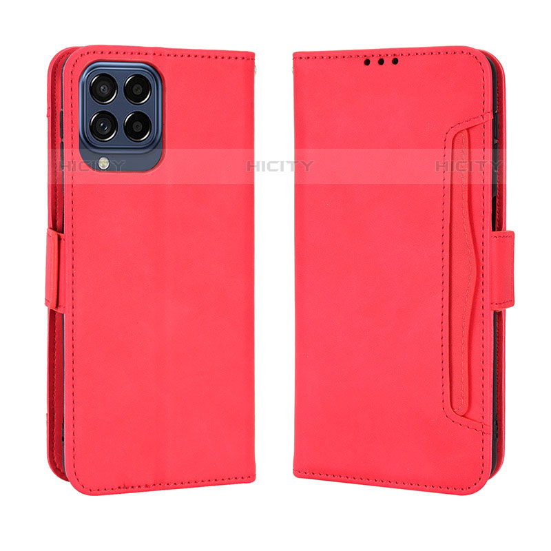 Custodia Portafoglio In Pelle Cover con Supporto BY3 per Samsung Galaxy M33 5G Rosso