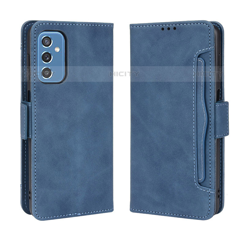 Custodia Portafoglio In Pelle Cover con Supporto BY3 per Samsung Galaxy M52 5G Blu