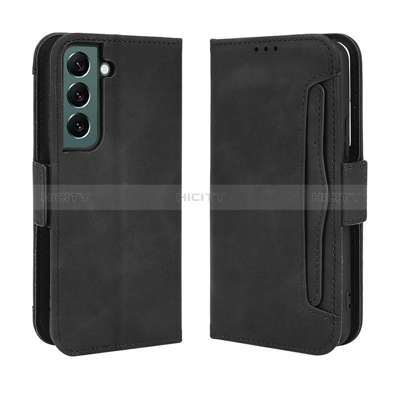 Custodia Portafoglio In Pelle Cover con Supporto BY3 per Samsung Galaxy S23 5G Nero