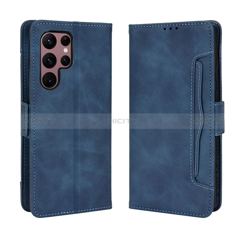 Custodia Portafoglio In Pelle Cover con Supporto BY3 per Samsung Galaxy S25 Ultra 5G Blu