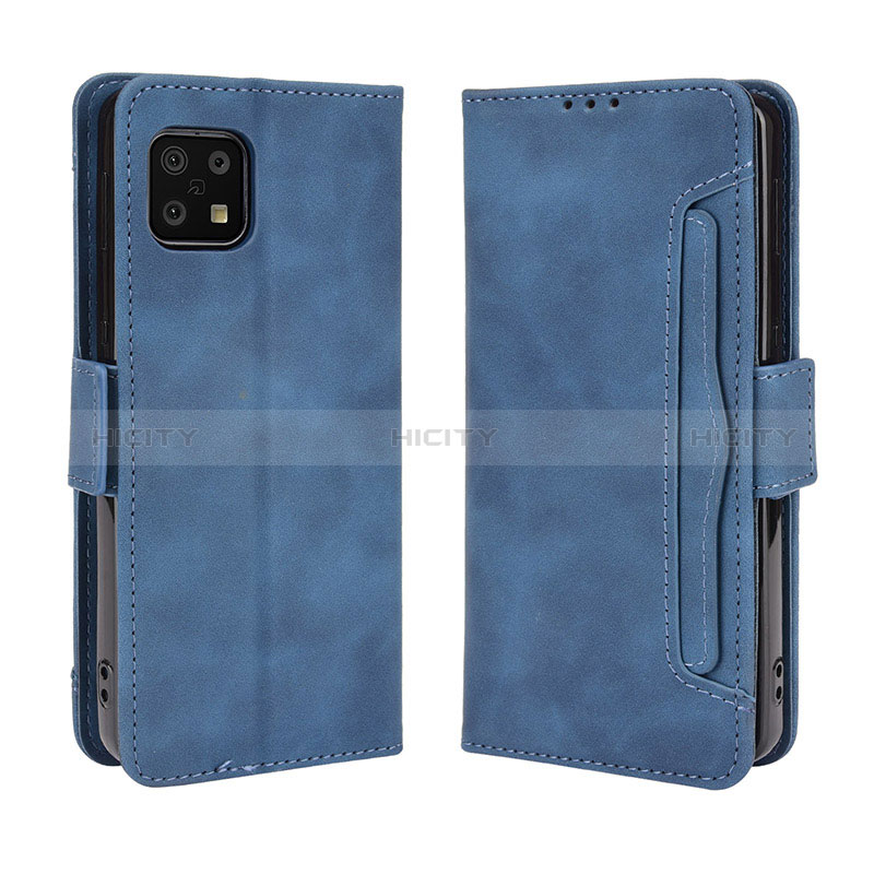 Custodia Portafoglio In Pelle Cover con Supporto BY3 per Sharp Aquos Sense6