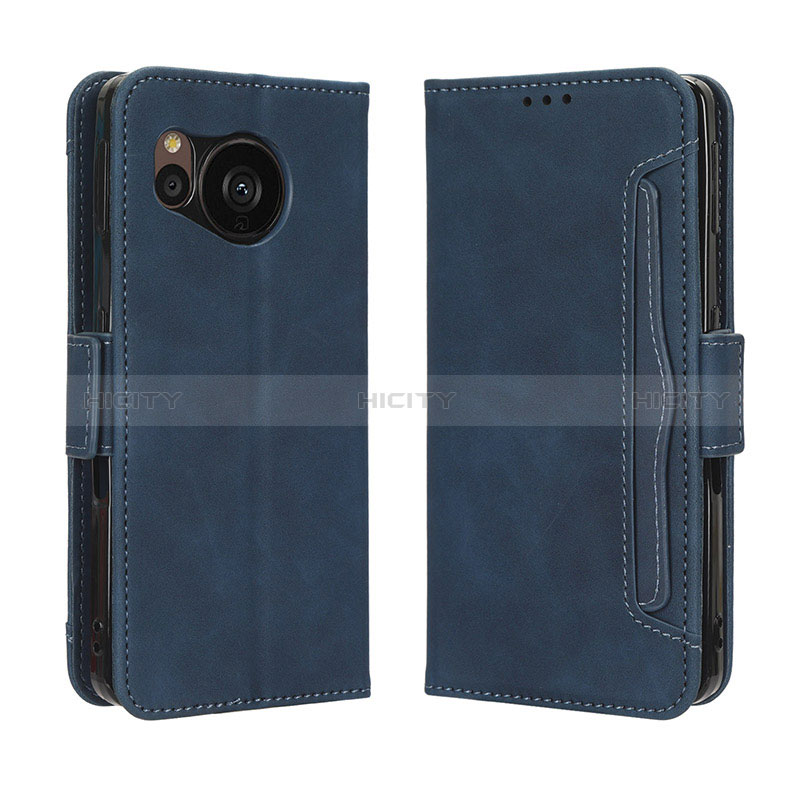 Custodia Portafoglio In Pelle Cover con Supporto BY3 per Sharp Aquos Sense7 Plus