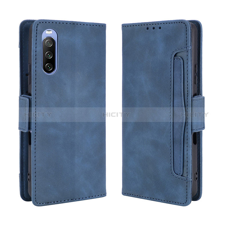 Custodia Portafoglio In Pelle Cover con Supporto BY3 per Sony Xperia 10 III