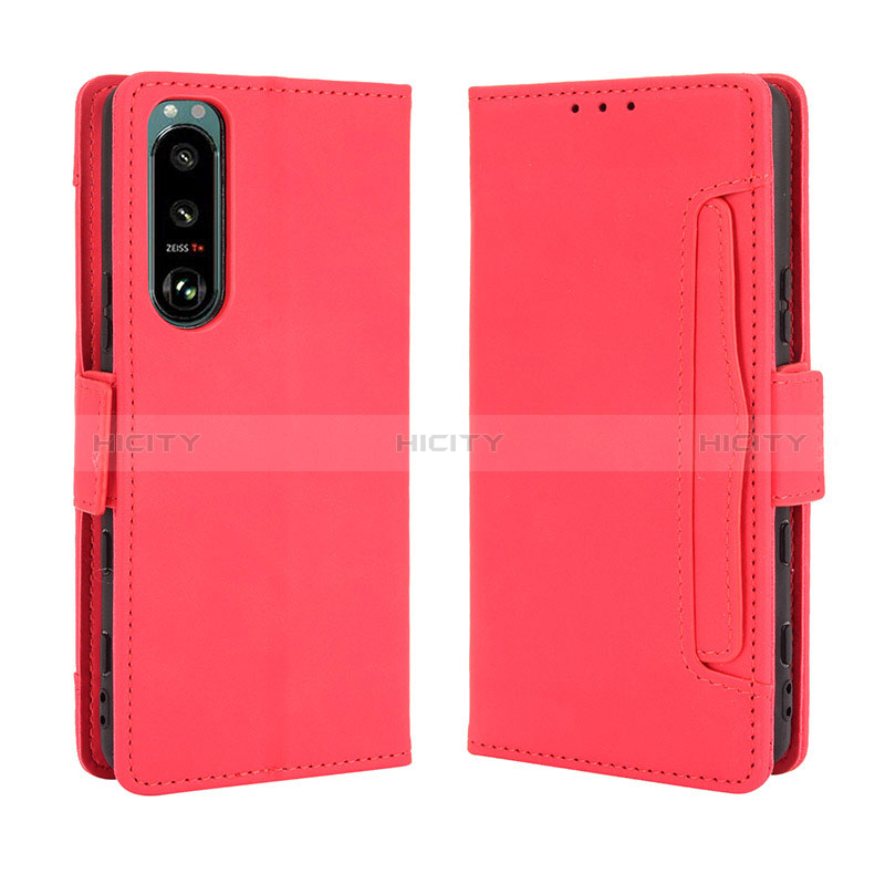 Custodia Portafoglio In Pelle Cover con Supporto BY3 per Sony Xperia 5 III