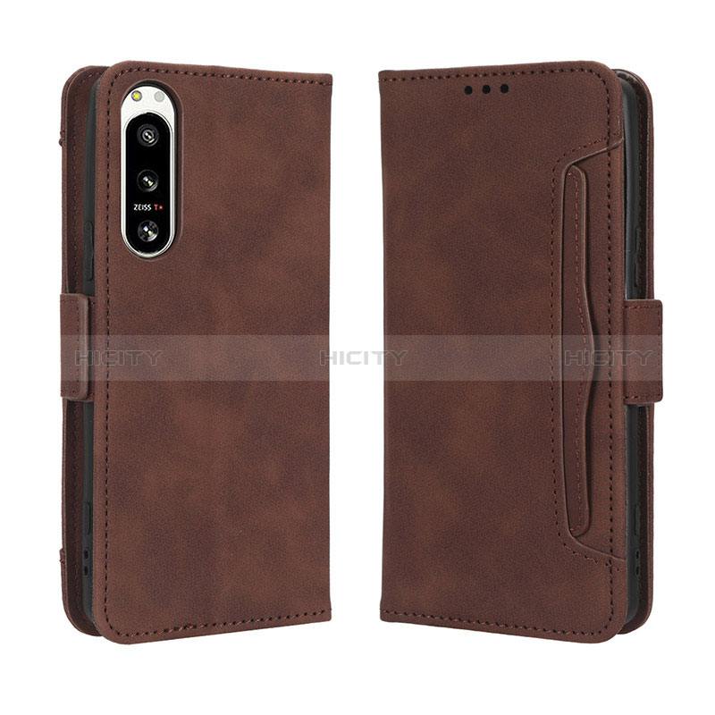 Custodia Portafoglio In Pelle Cover con Supporto BY3 per Sony Xperia 5 IV