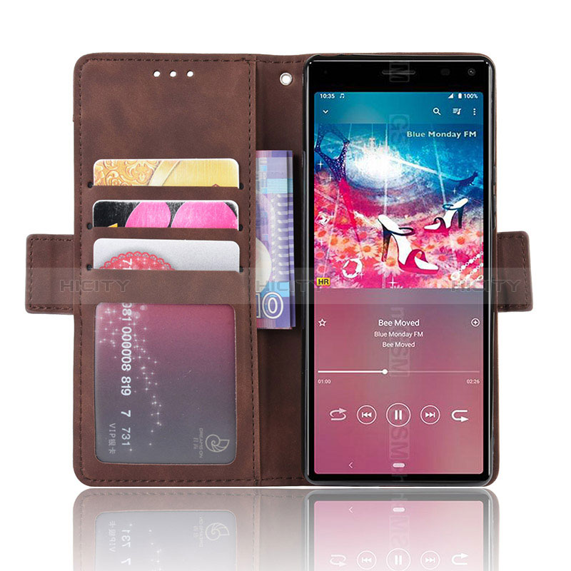 Custodia Portafoglio In Pelle Cover con Supporto BY3 per Sony Xperia 8 Lite