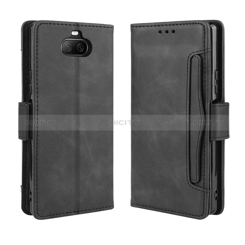 Custodia Portafoglio In Pelle Cover con Supporto BY3 per Sony Xperia 8 Lite Nero