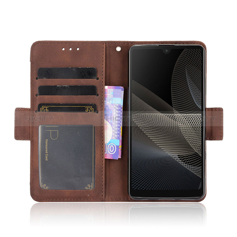 Custodia Portafoglio In Pelle Cover con Supporto BY3 per Sony Xperia Ace II