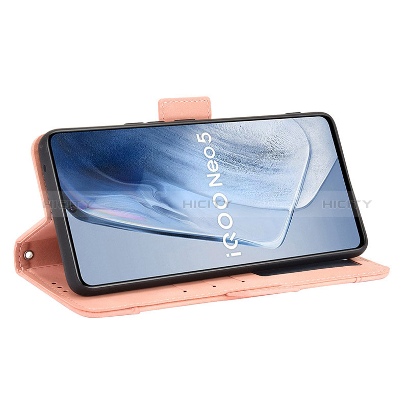 Custodia Portafoglio In Pelle Cover con Supporto BY3 per Vivo iQOO 7 India 5G