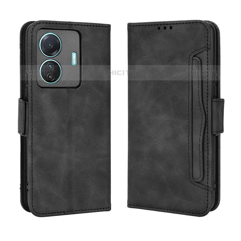 Custodia Portafoglio In Pelle Cover con Supporto BY3 per Vivo iQOO Z6 Pro 5G Nero