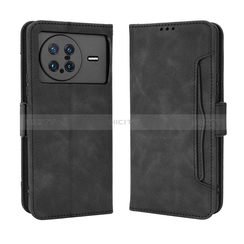 Custodia Portafoglio In Pelle Cover con Supporto BY3 per Vivo X Note Nero