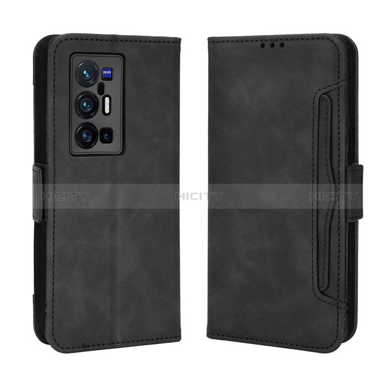 Custodia Portafoglio In Pelle Cover con Supporto BY3 per Vivo X70 Pro+ Plus 5G Nero