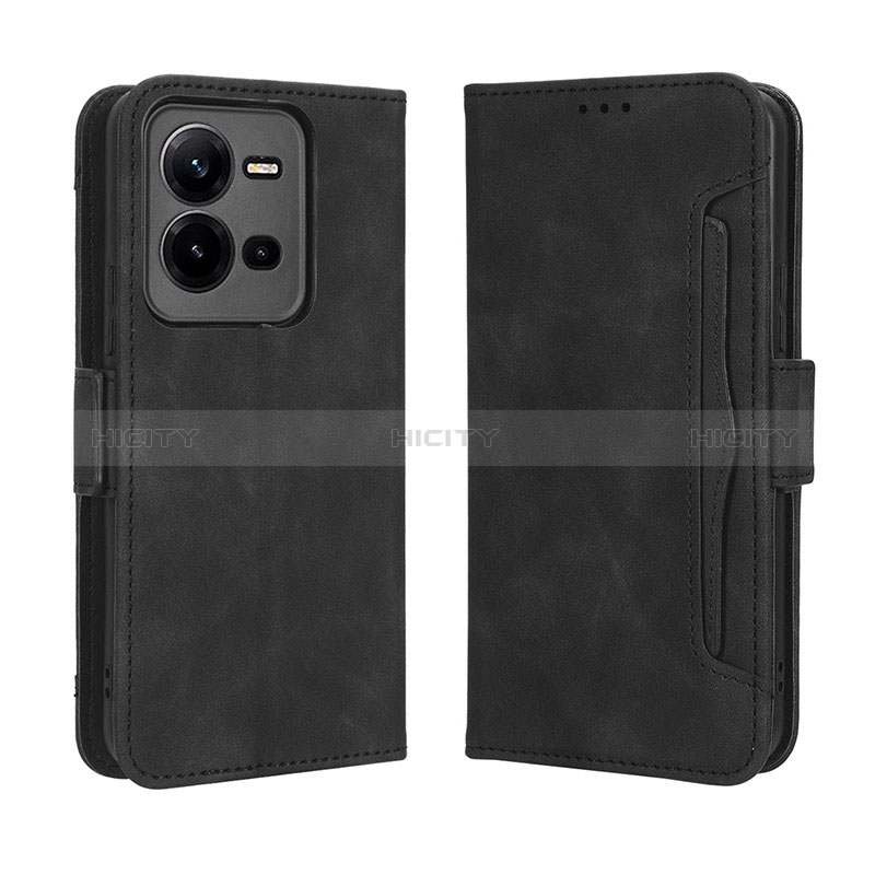 Custodia Portafoglio In Pelle Cover con Supporto BY3 per Vivo X80 Lite 5G Nero