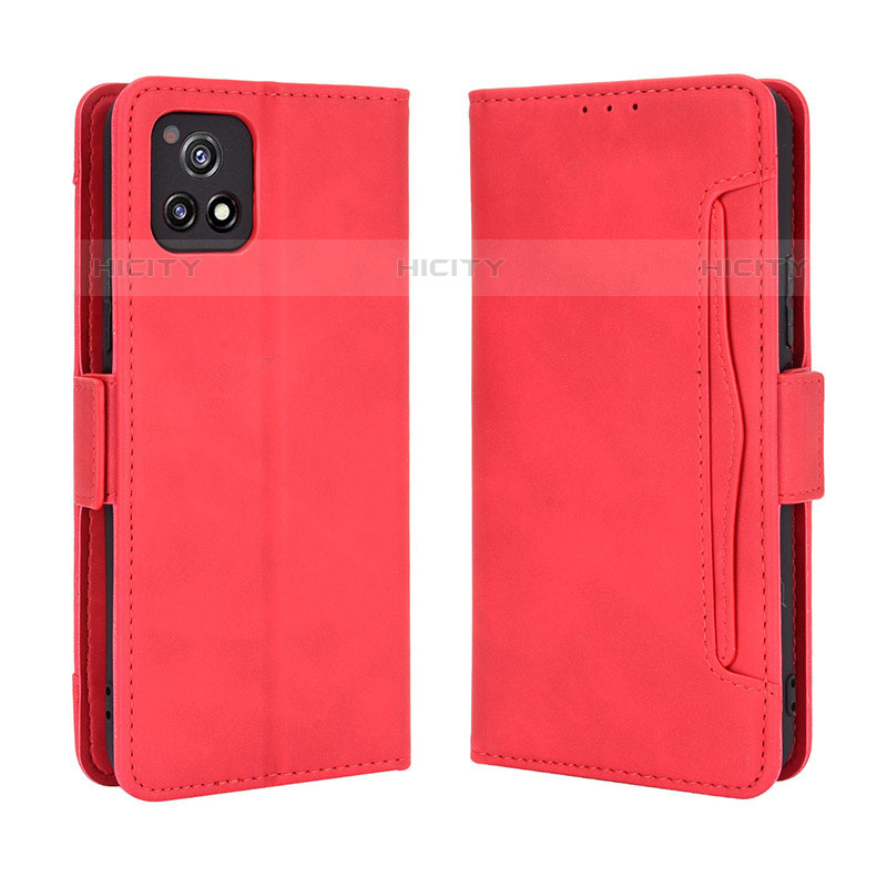 Custodia Portafoglio In Pelle Cover con Supporto BY3 per Vivo Y52s 5G Rosso