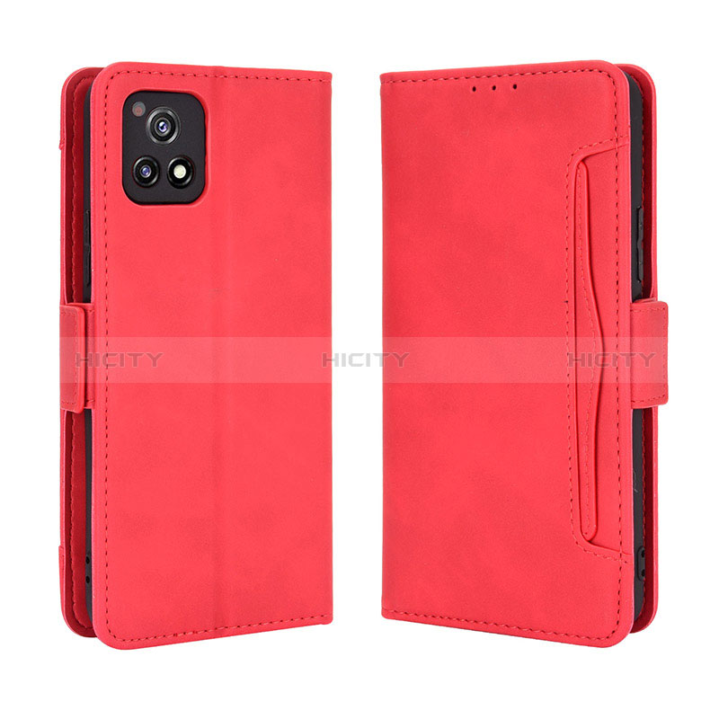 Custodia Portafoglio In Pelle Cover con Supporto BY3 per Vivo Y52s t1 5G Rosso