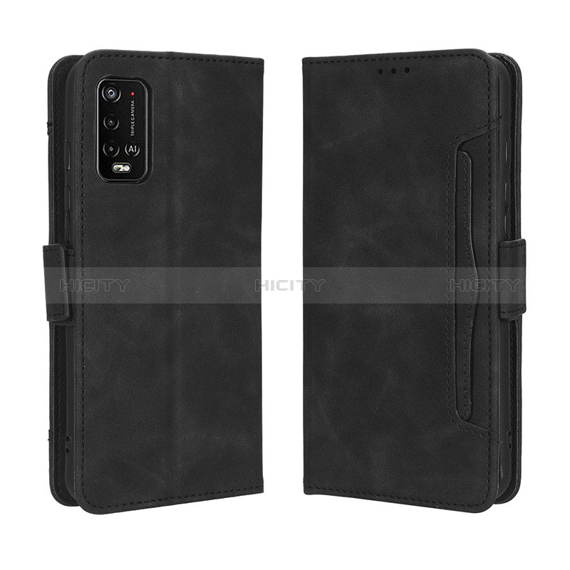 Custodia Portafoglio In Pelle Cover con Supporto BY3 per Wiko Power U10 Nero