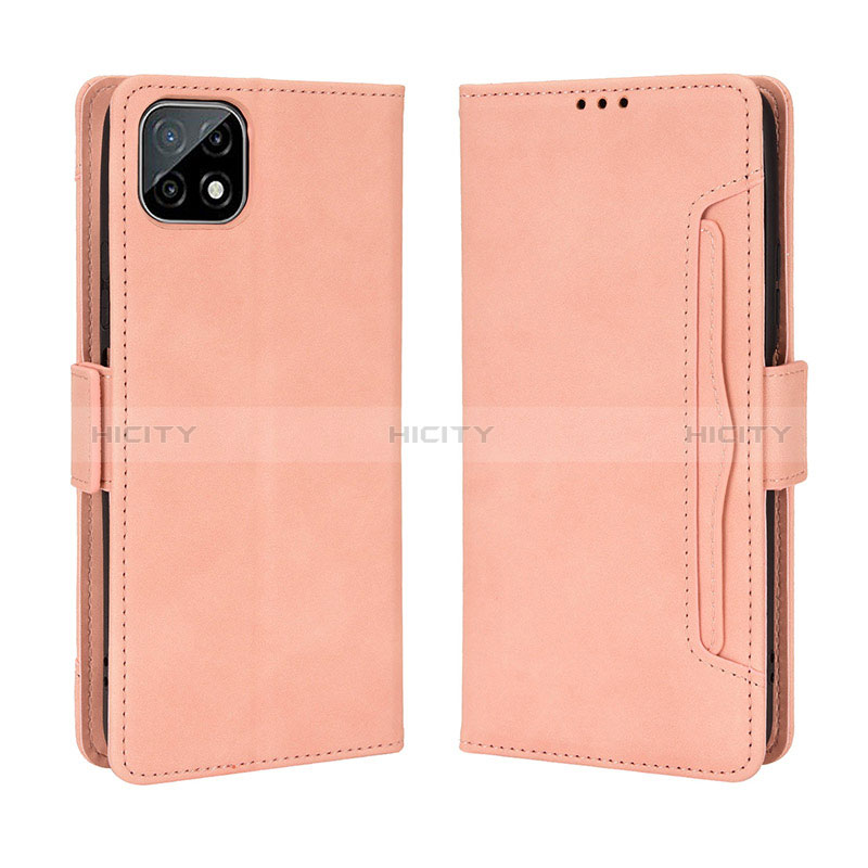 Custodia Portafoglio In Pelle Cover con Supporto BY3 per Wiko T3 Rosa