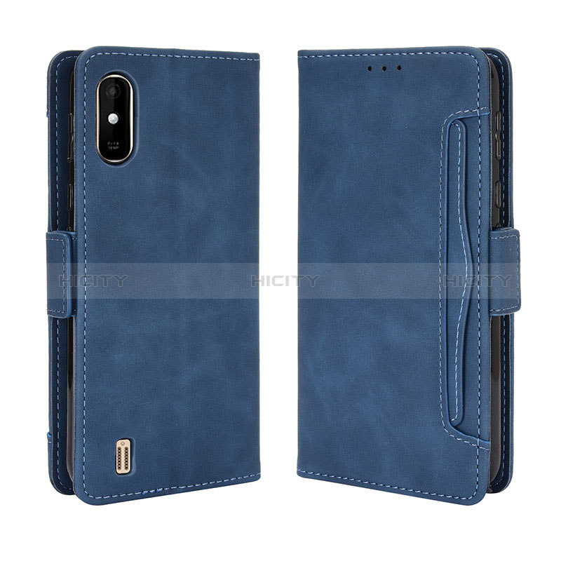 Custodia Portafoglio In Pelle Cover con Supporto BY3 per Wiko Y81 Blu