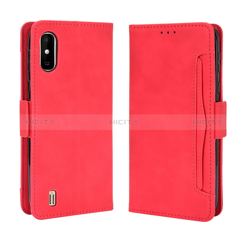 Custodia Portafoglio In Pelle Cover con Supporto BY3 per Wiko Y81 Rosso