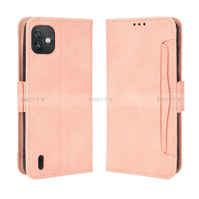 Custodia Portafoglio In Pelle Cover con Supporto BY3 per Wiko Y82 Rosa