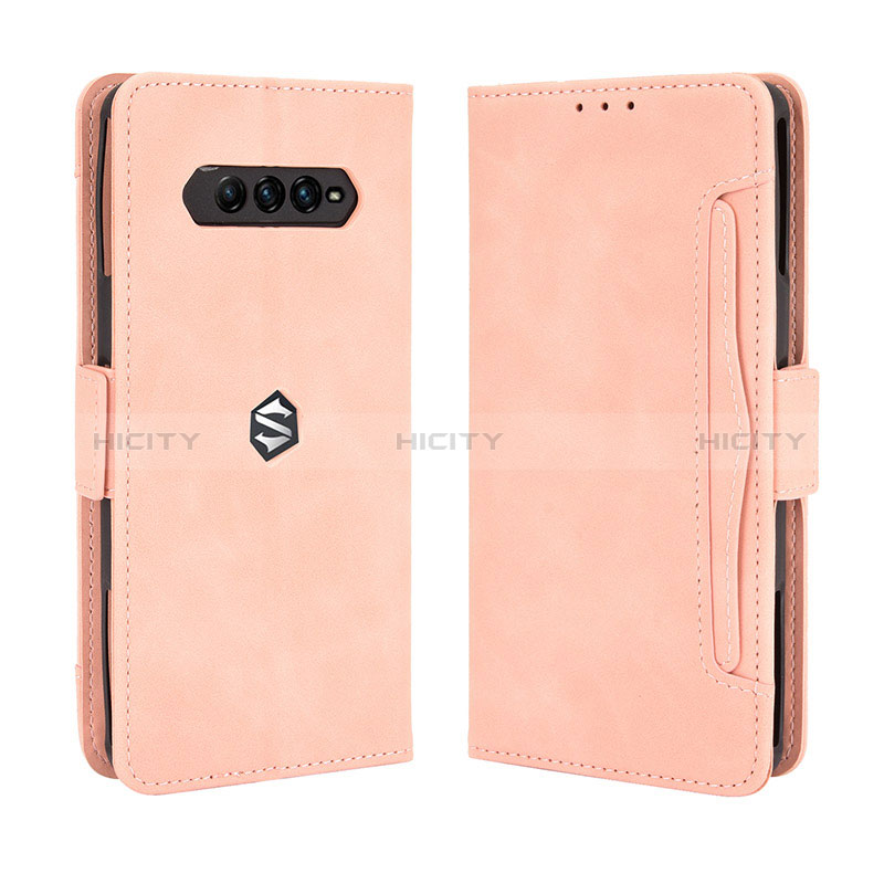 Custodia Portafoglio In Pelle Cover con Supporto BY3 per Xiaomi Black Shark 4 5G Rosa