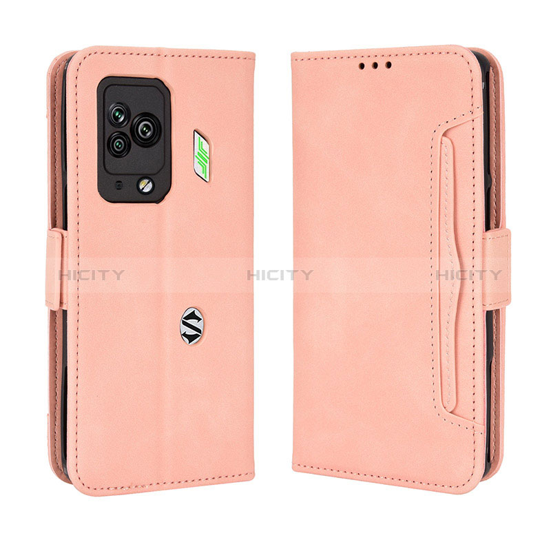 Custodia Portafoglio In Pelle Cover con Supporto BY3 per Xiaomi Black Shark 5 Pro 5G Rosa