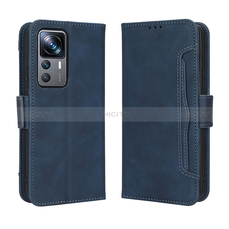 Custodia Portafoglio In Pelle Cover con Supporto BY3 per Xiaomi Mi 12T Pro 5G Blu