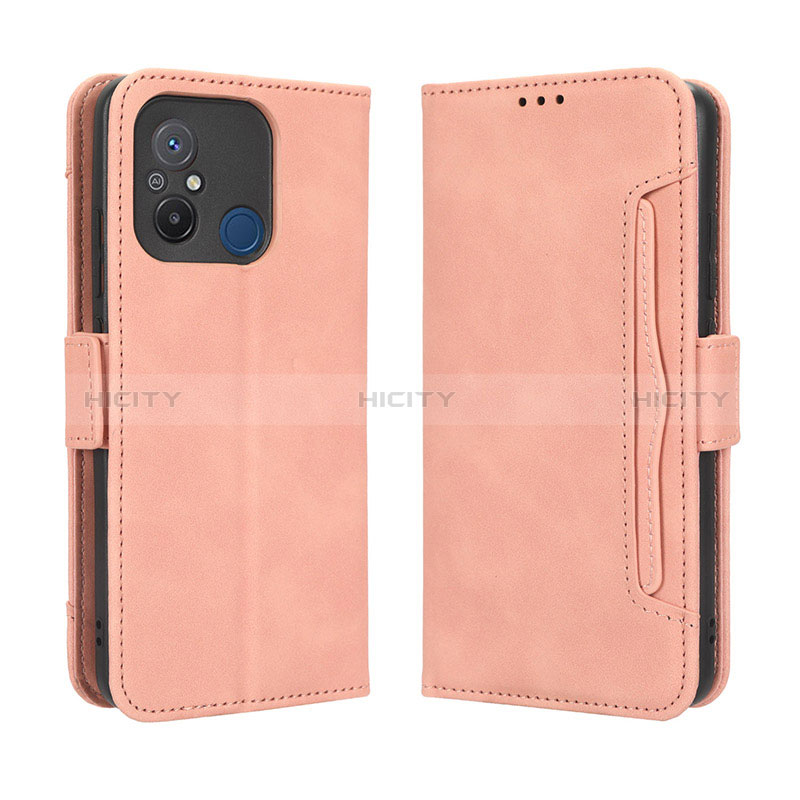 Custodia Portafoglio In Pelle Cover con Supporto BY3 per Xiaomi Poco C55 Rosa