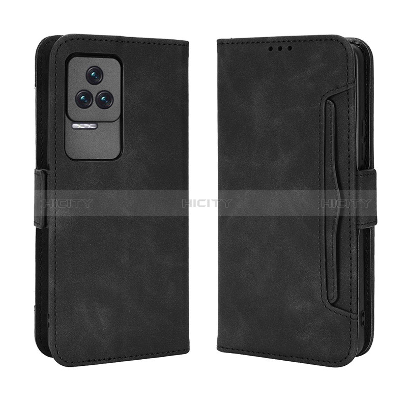 Custodia Portafoglio In Pelle Cover con Supporto BY3 per Xiaomi Poco F4 5G Nero